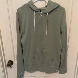 Light Sage Zip-Up Hoodie - Can Transform Into a Backpack!